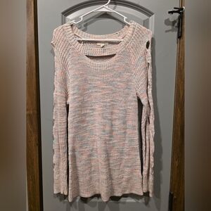 Maurices Light Pink Crew Neck Sweater